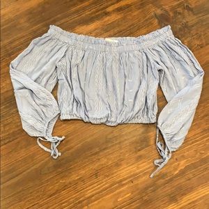 Henrigirl cropped off the shoulder top